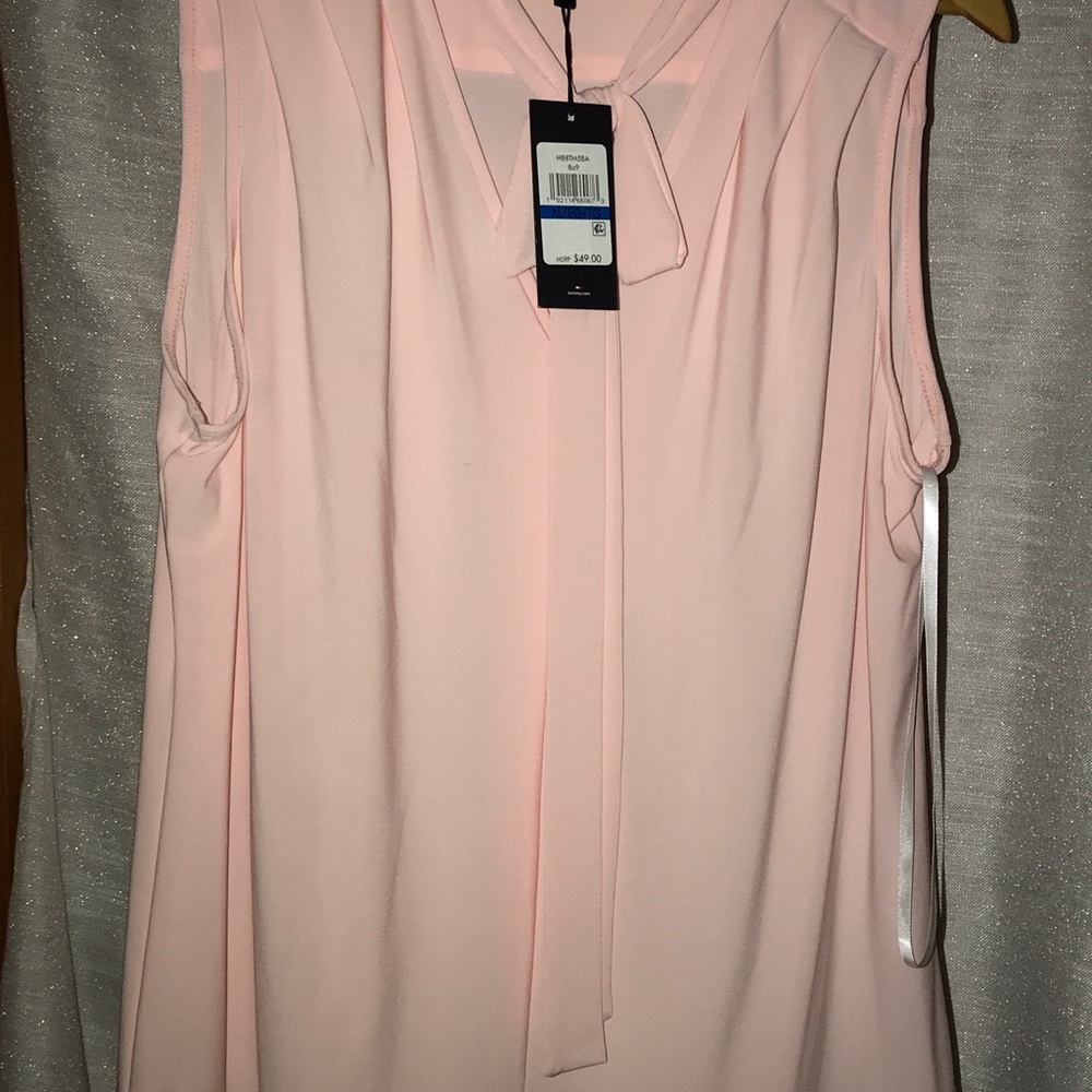 Tommy Hilfiger soft pink sleeveless blouse